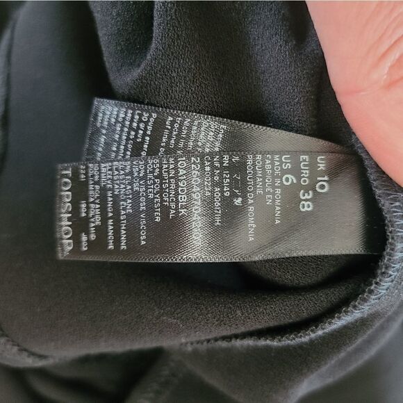 Topshop Black Swing Dress Lace size 6 S - Picture 6 of 7